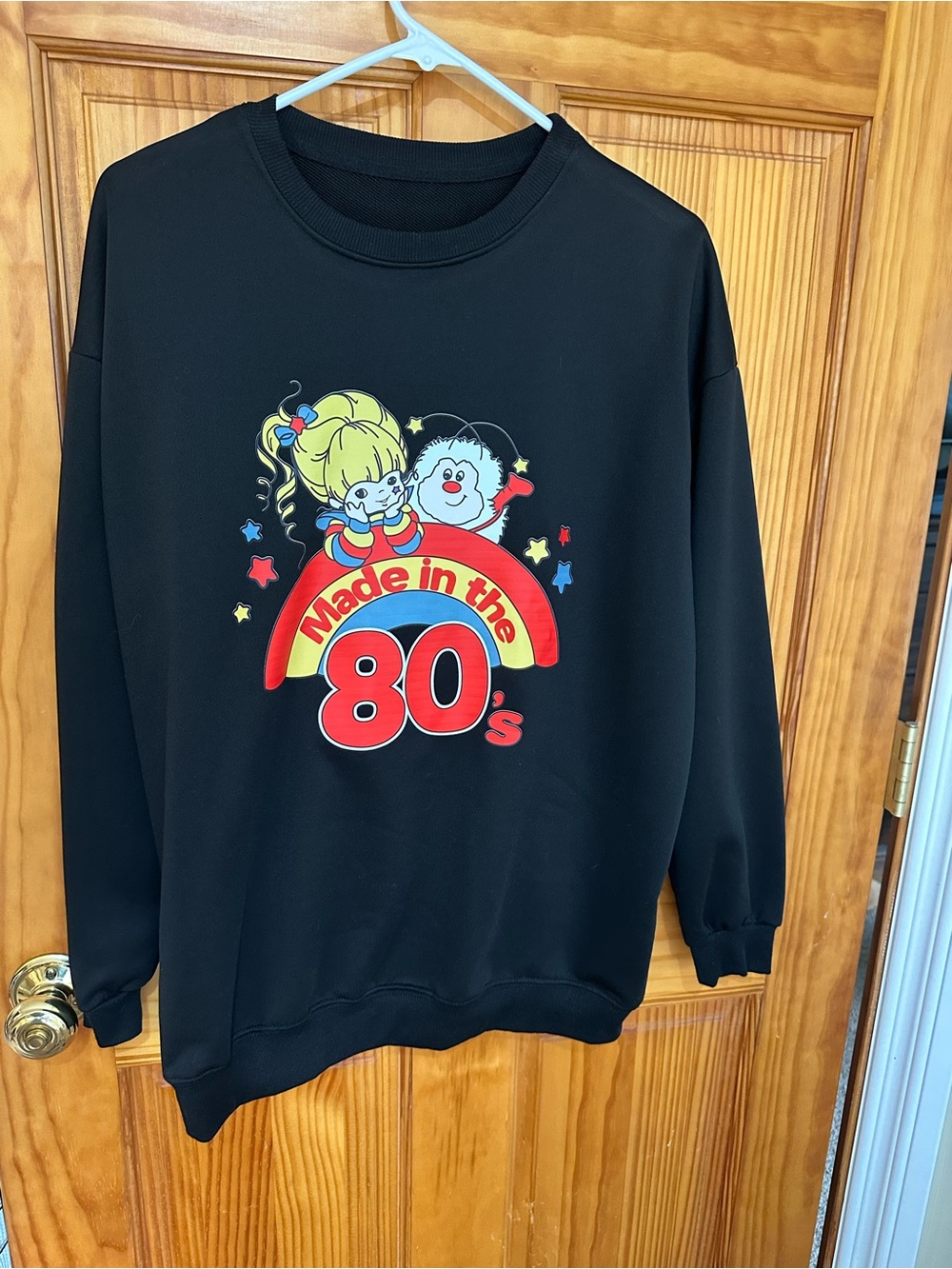 Made in the 80s Graphic Sweatshirt - Black with Red & Yellow Print